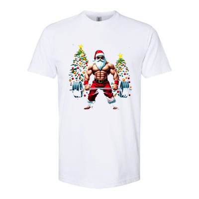 Muscle Santa Weightlifter Christmas Powerlifting Xmas Gym Gift Softstyle CVC T-Shirt