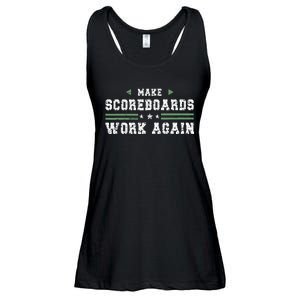 Make Scoreboards Work Again Funny Baseball And Softball Ladies Essential Flowy Tank