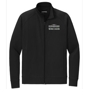 Make Scoreboards Work Again Funny Baseball And Softball Stretch Full-Zip Cadet Jacket