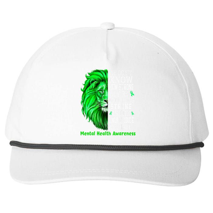 Motivational Support Warrior Mental Health Awareness Gifts Snapback Five-Panel Rope Hat