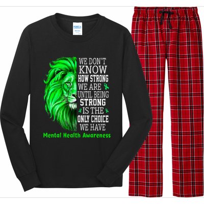 Motivational Support Warrior Mental Health Awareness Gifts Long Sleeve Pajama Set