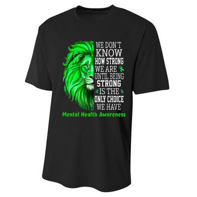 Motivational Support Warrior Mental Health Awareness Gifts Performance Sprint T-Shirt