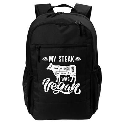 My Steak was Vegan Anti Vegan Meat Lover Funny Saying Backpack