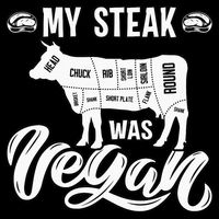 My Steak was Vegan Anti Vegan Meat Lover Funny Saying Cooling Performance Long Sleeve Crew