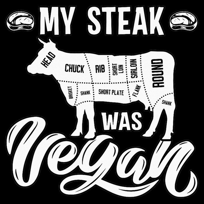 My Steak was Vegan Anti Vegan Meat Lover Funny Saying Cooling Performance Long Sleeve Crew