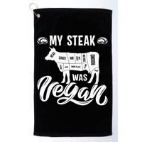 My Steak was Vegan Anti Vegan Meat Lover Funny Saying Golf Towel