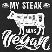 My Steak was Vegan Anti Vegan Meat Lover Funny Saying Golf Towel