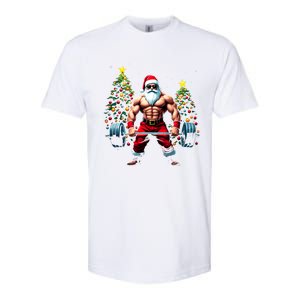 Muscle Santa Weightlifter Christmas Powerlifting Xmas Gym Gift Softstyle CVC T-Shirt