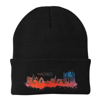 Madrid Skyline Watercolour Spain Souvenir Gift Beanie