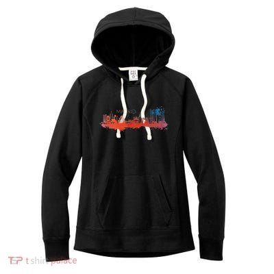 Madrid Skyline Watercolour Spain Souvenir Gift Women's Fleece Hoodie