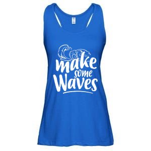 Make Some Waves Summer Vibes Beach Vacay Summertime Summer Cool Gift Ladies Essential Flowy Tank