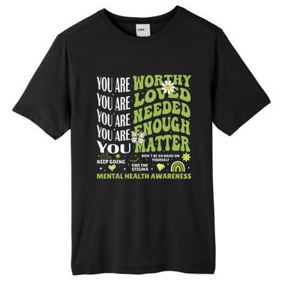 Motivational Support Warrior Mental Health Awareness Matters Tall Fusion ChromaSoft Performance T-Shirt