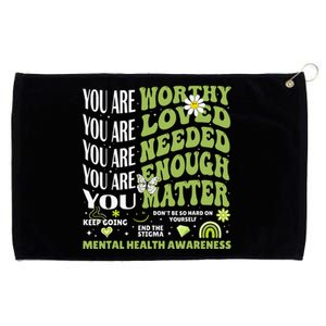 Motivational Support Warrior Mental Health Awareness Matters Grommeted Golf Towel