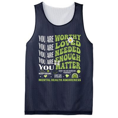 Motivational Support Warrior Mental Health Awareness Matters Mesh Reversible Basketball Jersey Tank