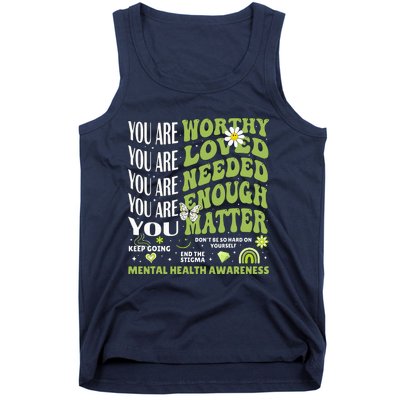 Motivational Support Warrior Mental Health Awareness Matters Tank Top