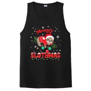 Merry Slothmas Xmas Gift Christmas Pajama For Sloth Lovers Cute Gift PosiCharge Competitor Tank