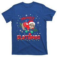 Merry Slothmas Xmas Gift Christmas Pajama For Sloth Lovers Cute Gift T-Shirt