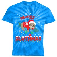 Merry Slothmas Xmas Gift Christmas Pajama For Sloth Lovers Cute Gift Kids Tie-Dye T-Shirt