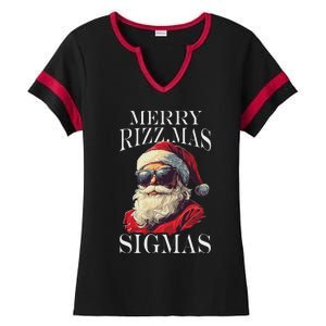 Merry Sigmas Xmas Christmas Santa Claus Ladies Halftime Notch Neck Tee