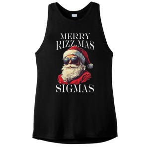 Merry Sigmas Xmas Christmas Santa Claus Ladies PosiCharge Tri-Blend Wicking Tank