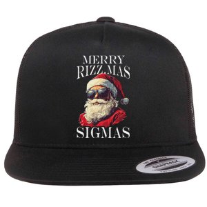 Merry Sigmas Xmas Christmas Santa Claus Flat Bill Trucker Hat