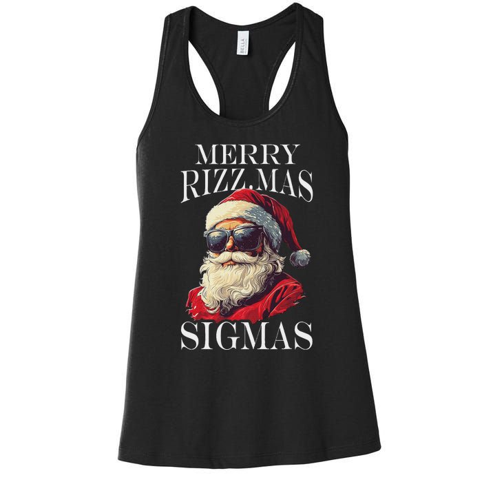 Merry Sigmas Xmas Christmas Santa Claus Women's Racerback Tank