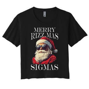 Merry Sigmas Xmas Christmas Santa Claus Women's Crop Top Tee