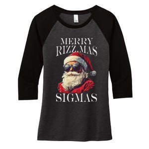 Merry Sigmas Xmas Christmas Santa Claus Women's Tri-Blend 3/4-Sleeve Raglan Shirt