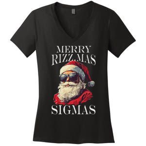 Merry Sigmas Xmas Christmas Santa Claus Women's V-Neck T-Shirt