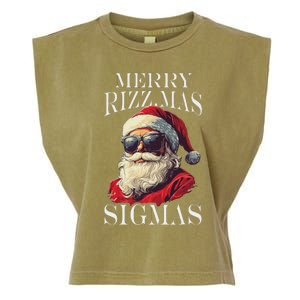 Merry Sigmas Xmas Christmas Santa Claus Garment-Dyed Women's Muscle Tee