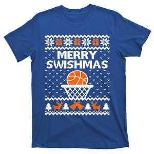 Merry Swishmas Xmas Basketball Ugly Christmas Style Gift T-Shirt