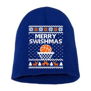 Merry Swishmas Xmas Basketball Ugly Christmas Style Gift Short Acrylic Beanie