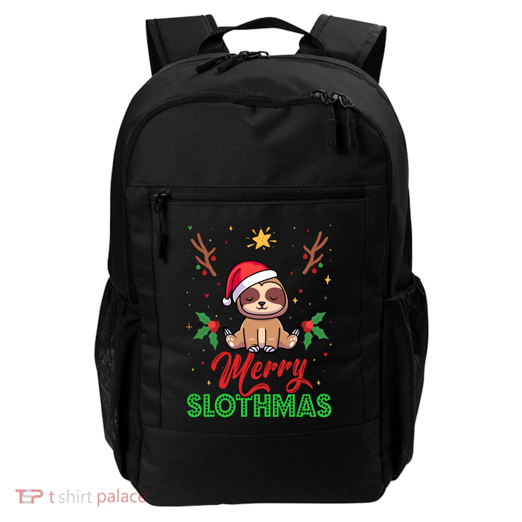 Merry Slothmas Xmas Pajama For Sloth Lovers Gift Daily Commute Backpack