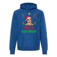 Merry Slothmas Xmas Pajama For Sloth Lovers Gift Premium Hoodie