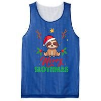 Merry Slothmas Xmas Pajama For Sloth Lovers Gift Mesh Reversible Basketball Jersey Tank