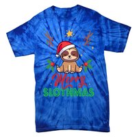 Merry Slothmas Xmas Pajama For Sloth Lovers Gift Tie-Dye T-Shirt