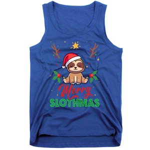 Merry Slothmas Xmas Pajama For Sloth Lovers Gift Tank Top