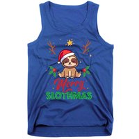 Merry Slothmas Xmas Pajama For Sloth Lovers Gift Tank Top