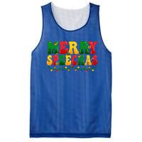 Merry Speechmas Xmas Light Slp Speech Therapist Christmas Great Gift Mesh Reversible Basketball Jersey Tank