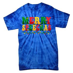 Merry Speechmas Xmas Light Slp Speech Therapist Christmas Great Gift Tie-Dye T-Shirt