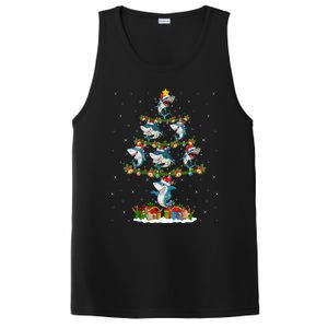 Merry Sharkmas Xmas Lighting Santa Shark Christmas Tree Great Gift PosiCharge Competitor Tank