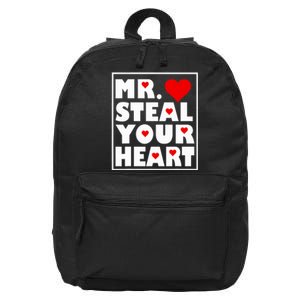 Mr Steal Your Heart Valentines Day 16 in Basic Backpack