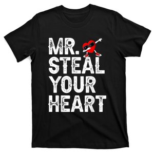 Mr. Steal Your Heart Valentines Day Dabbing Heart Valentines T-Shirt