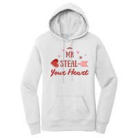 Mr Steal Your Heart Cute Valentine's Day Women's Pullover Hoodie