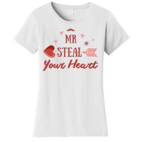 Mr Steal Your Heart Cute Valentine's Day Women's T-Shirt