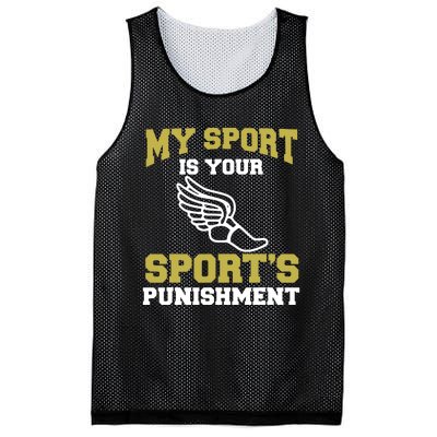 My Sport Your Sports Punishment Funny Track Field Mesh Reversible Basketball Jersey Tank