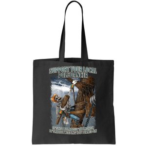 Mens Support Your Local Pole Dancer Lineman Tote Bag