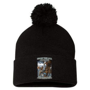 Mens Support Your Local Pole Dancer Lineman Pom Pom 12in Knit Beanie