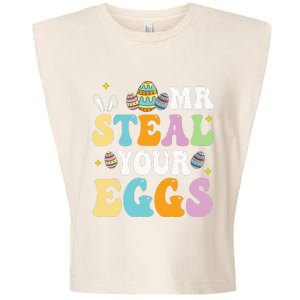 Mr Steal Your Eggs Easter Sunday Funny Easter Garment-Dyed Women's Muscle Tee