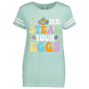 Mr Steal Your Eggs Easter Sunday Funny Easter Enza Ladies Jersey Football T-Shirt